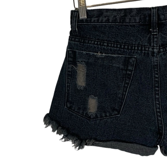 Free People One TeaSpoon Bandits Distressed Jeans Shorts Size 25 - Picture 6 of 9